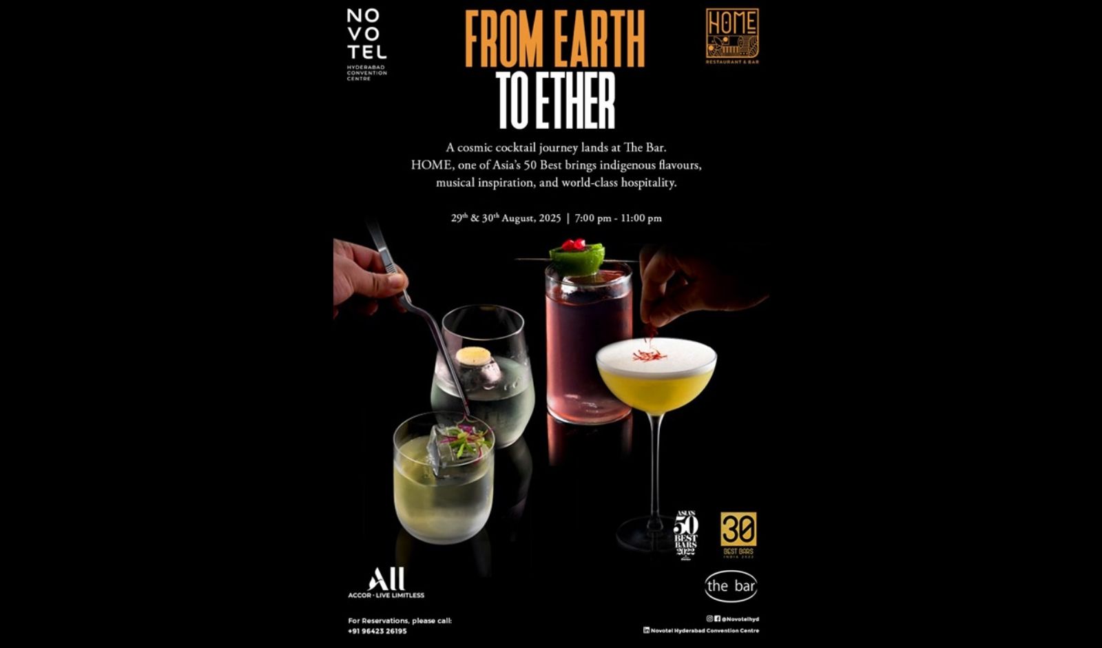 Restaurant India News:  HOME Delhi Brings Its Award-Winning Bar Experience to Novotel Hyderabad This August
