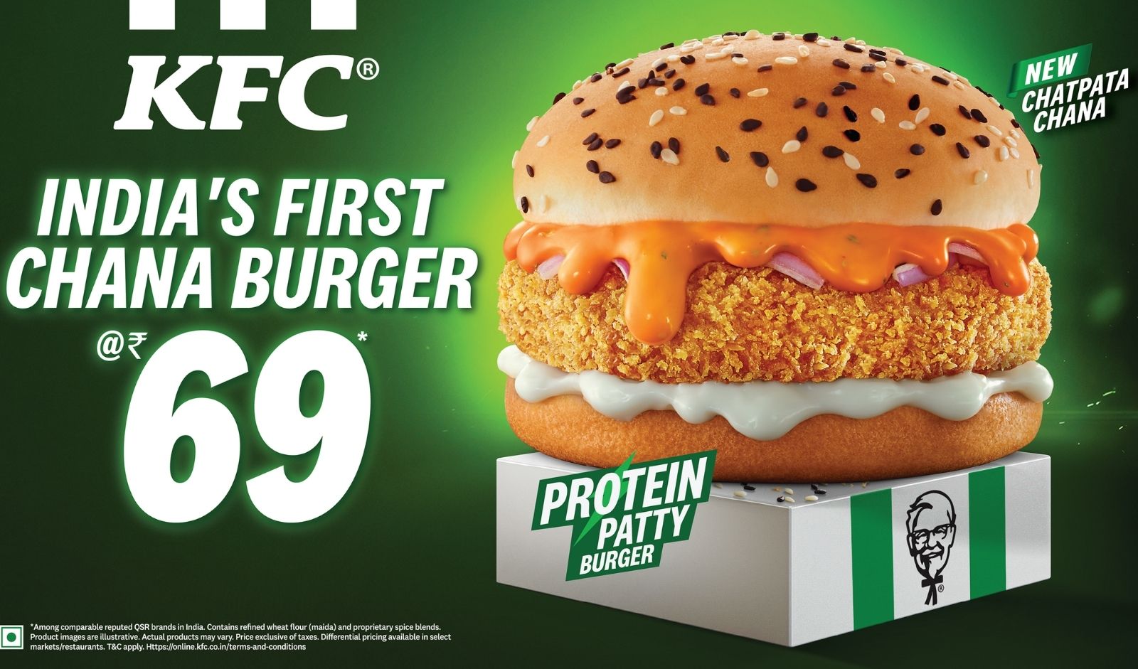 Restaurant India News: KFC India Launches Chatpata Chana – The Country’s First Chana Burger at Rs 69