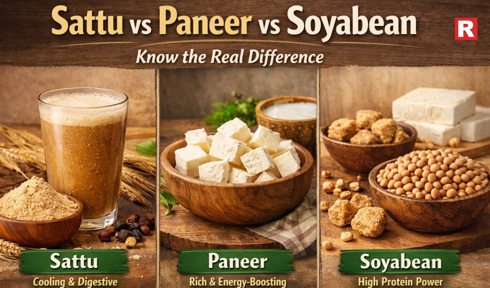 Sattu vs Paneer vs Soyabean: Know the Real Difference