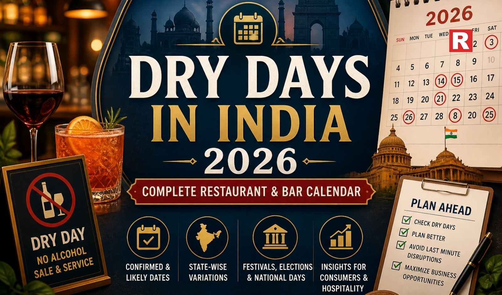 Dry Days in India 2026: Complete Restaurant & Bar Calendar
