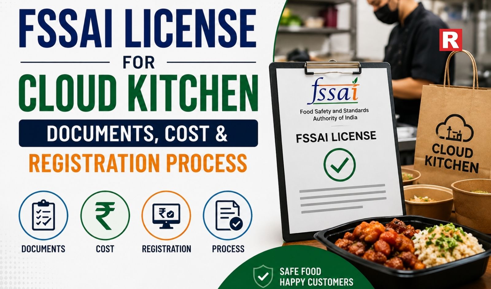 FSSAI License for Cloud Kitchen: Documents, Cost & Registration Process