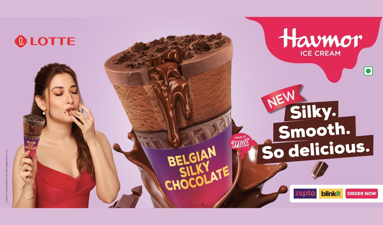 Restaurant India News: Havmor Launches Belgian Silky Chocolate Cone, Tamannaah Bhatia Fronts New Campaign