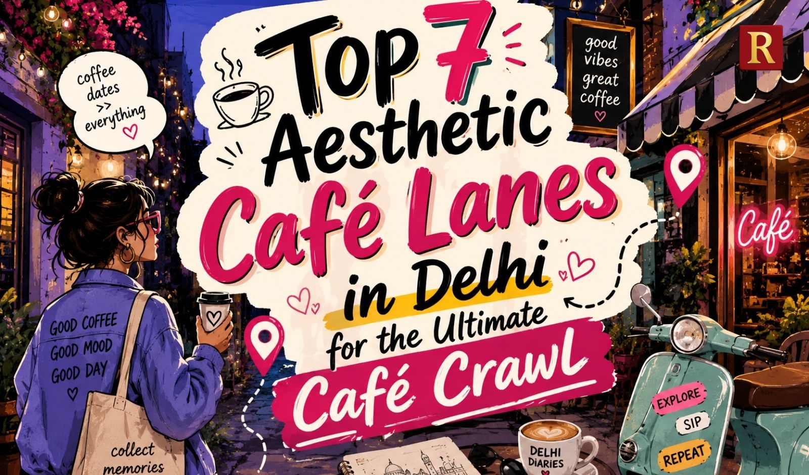 Top 7 Aesthetic Café Lanes in Delhi for the Ultimate Café Crawl