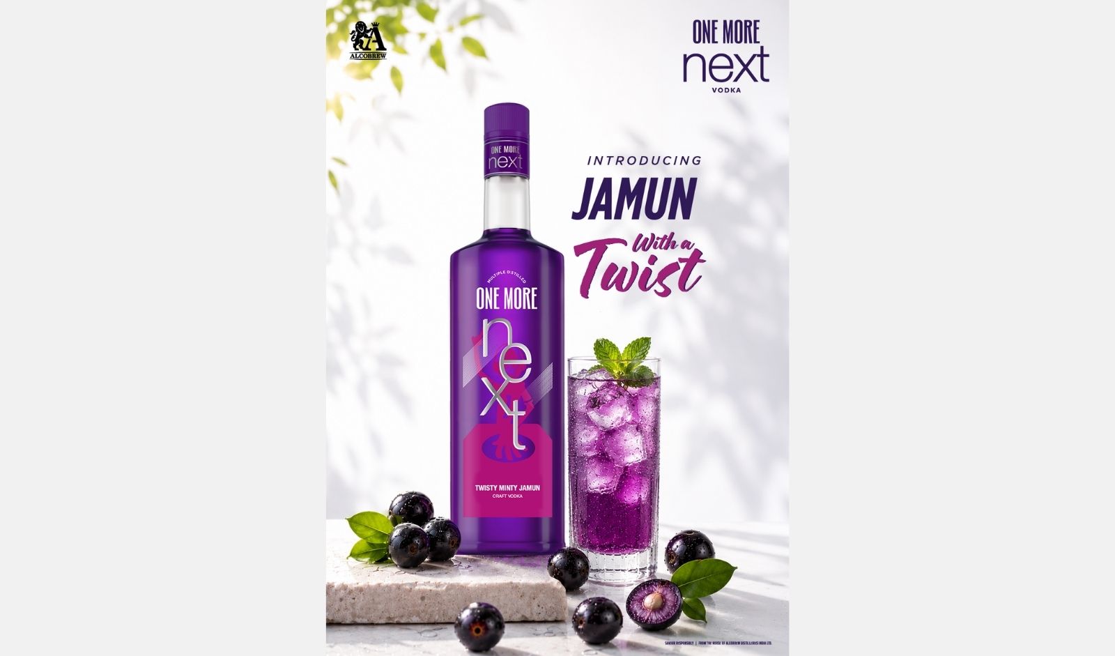 Alcobrew Launches One More Next Twisty Minty Jamun Vodka in India