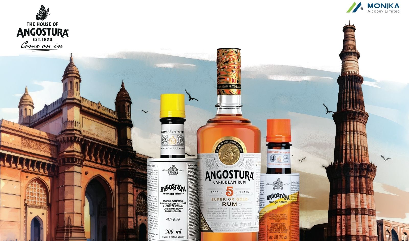 Monika Alcobev Partners with Angostura to Expand Premium Rum and Bitters in India