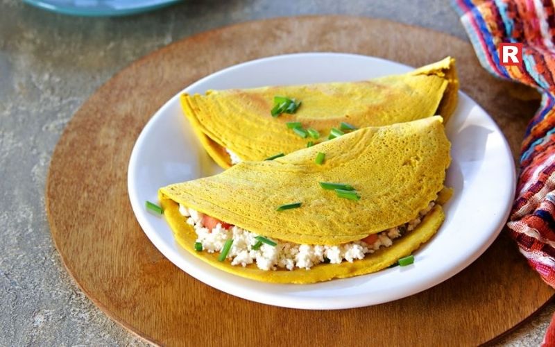 4. Besan chilla wraps