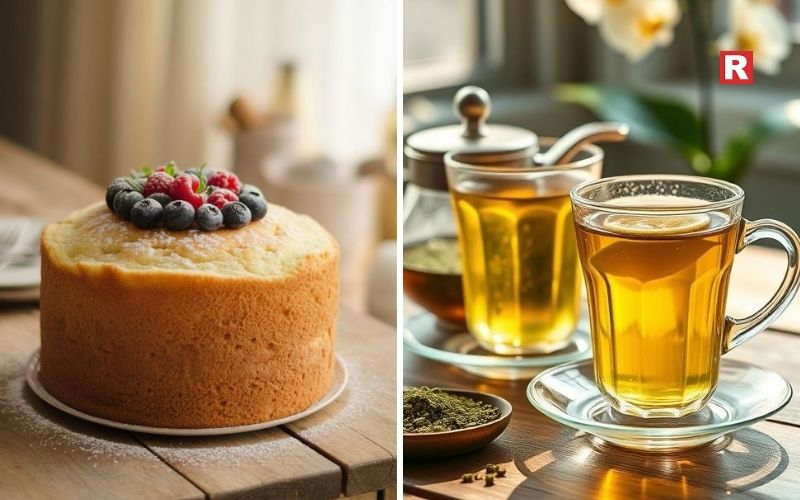 4. Jasmine Tea with Vanilla Sponge