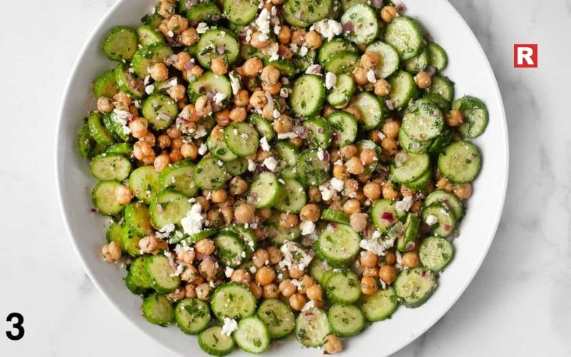 5. Chickpea and Cucumber Toss