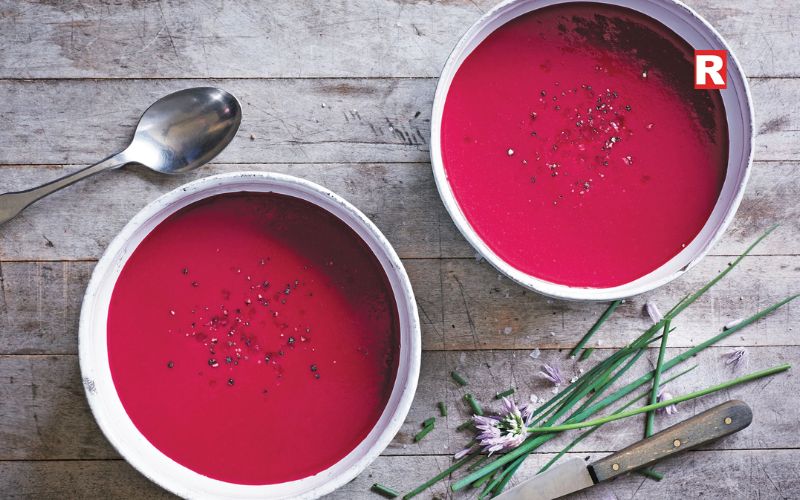 Chilled Beetroot and Coconut Soup: Colour Sells