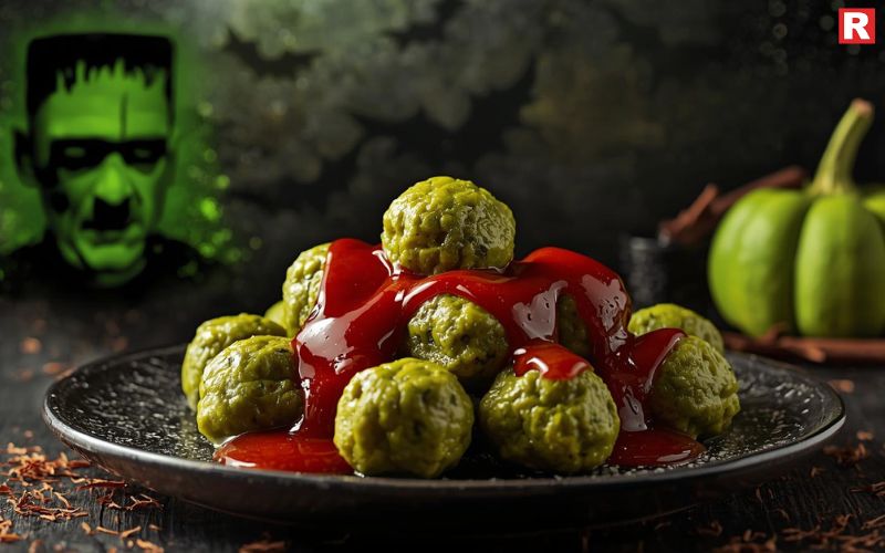 Frankenstein’s Green Meatballs