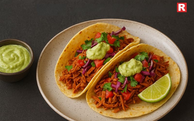 Jackfruit Tacos with Avocado Cream