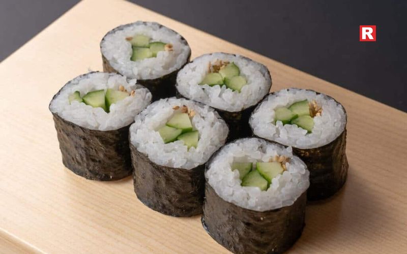 Kappa Maki and Oshinko Maki (Veg Sushi Rolls)