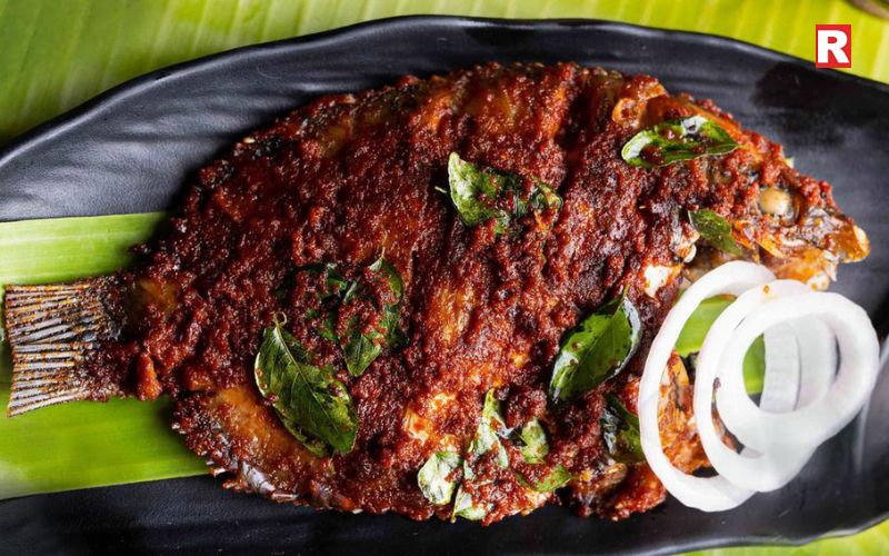 Karimeen Pollichathu from Kerala