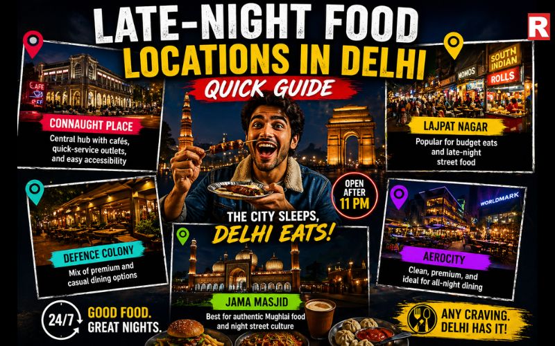 Late-Night Food Locations in Delhi (Quick Guide)