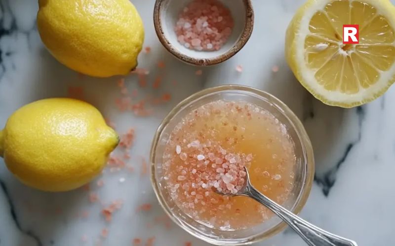 Lemon Water with Rock Salt