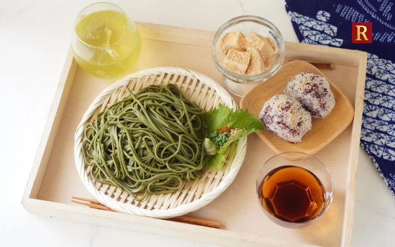 Matcha Noodles And Savoury Foods