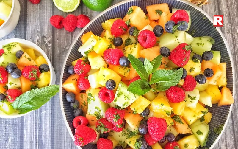 Mixed Fruit Chaat with Honey and Mint
