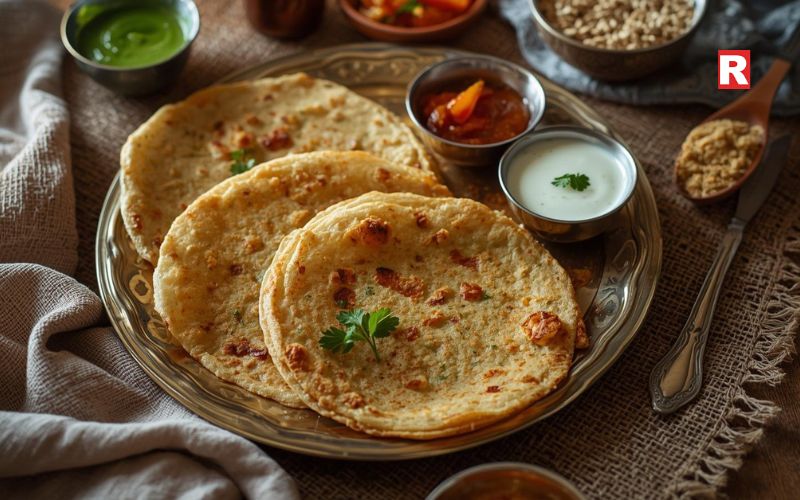 Parathas and Chutneys: A Traditional Meal