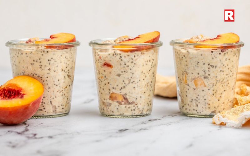 Peach and Chia Overnight Oats