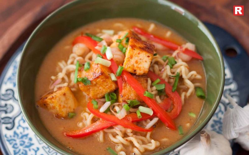 Spicy Garlic Ramen with Tofu