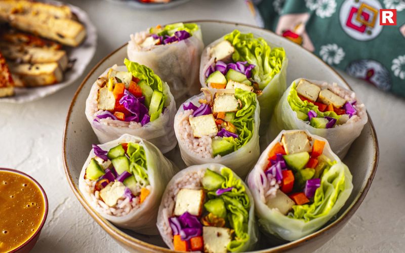 Tofu and Veggie Rice Paper Rolls