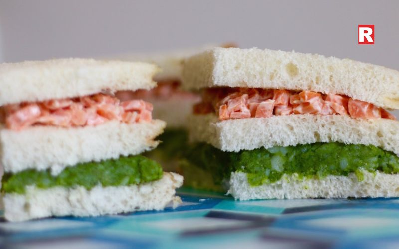 Tricolour Sandwiches and Snacks