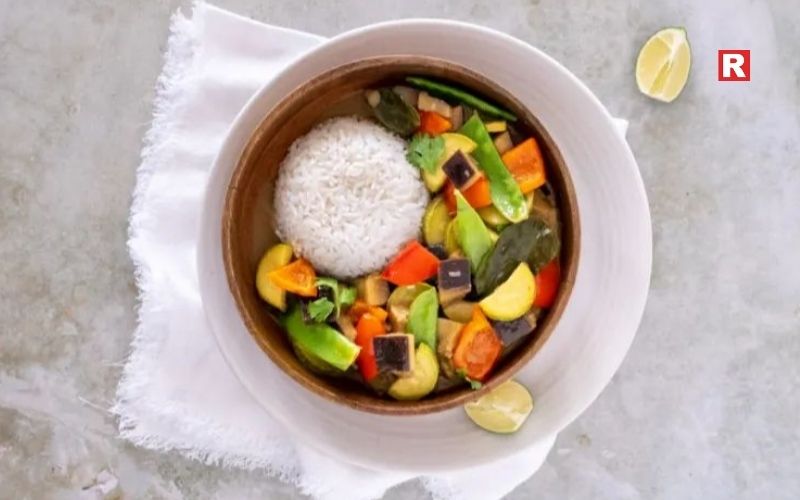 Veg Thai Green Curry with Jasmine Rice