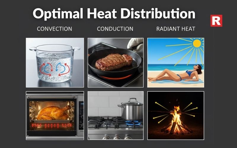 3. Optimal Heat Distribution (Convection, Conduction, and Radiant Heat)