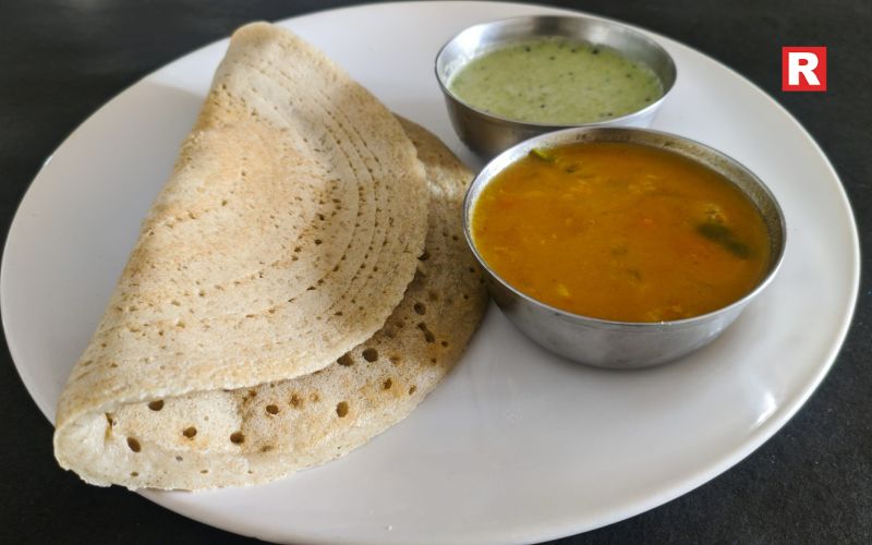 8. Kal Dosai with Sambar and Chutney