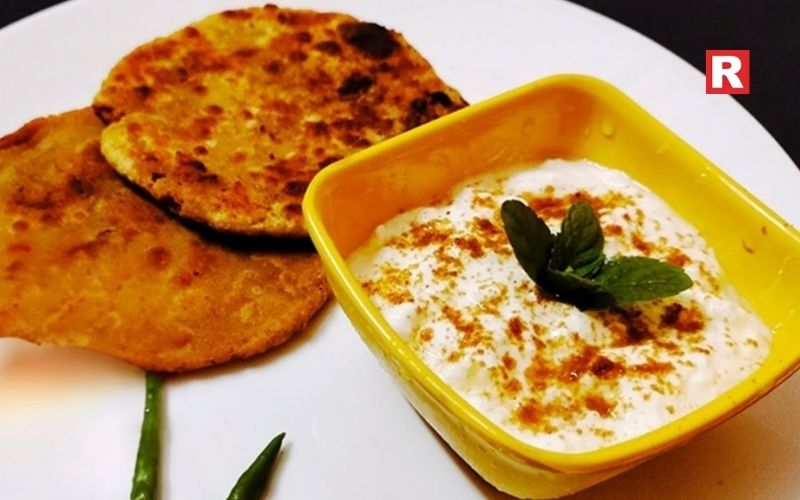 4. Sattu Paratha with Hung Curd Raita
