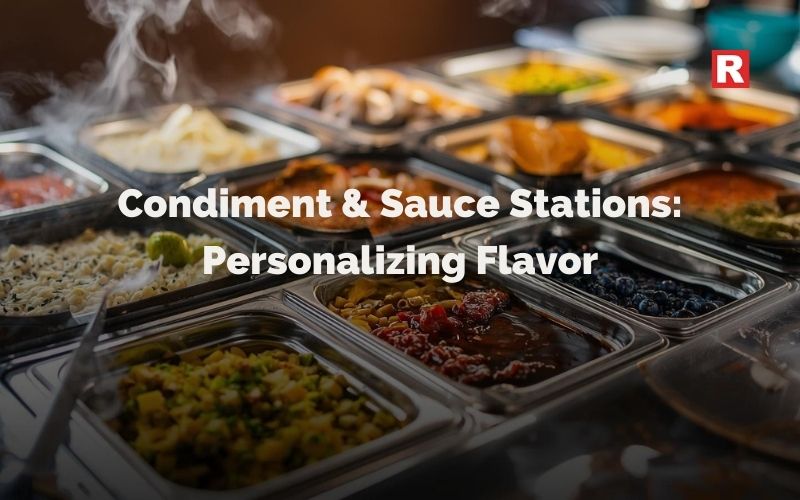 8. Condiment & Sauce Stations: Personalizing Flavor